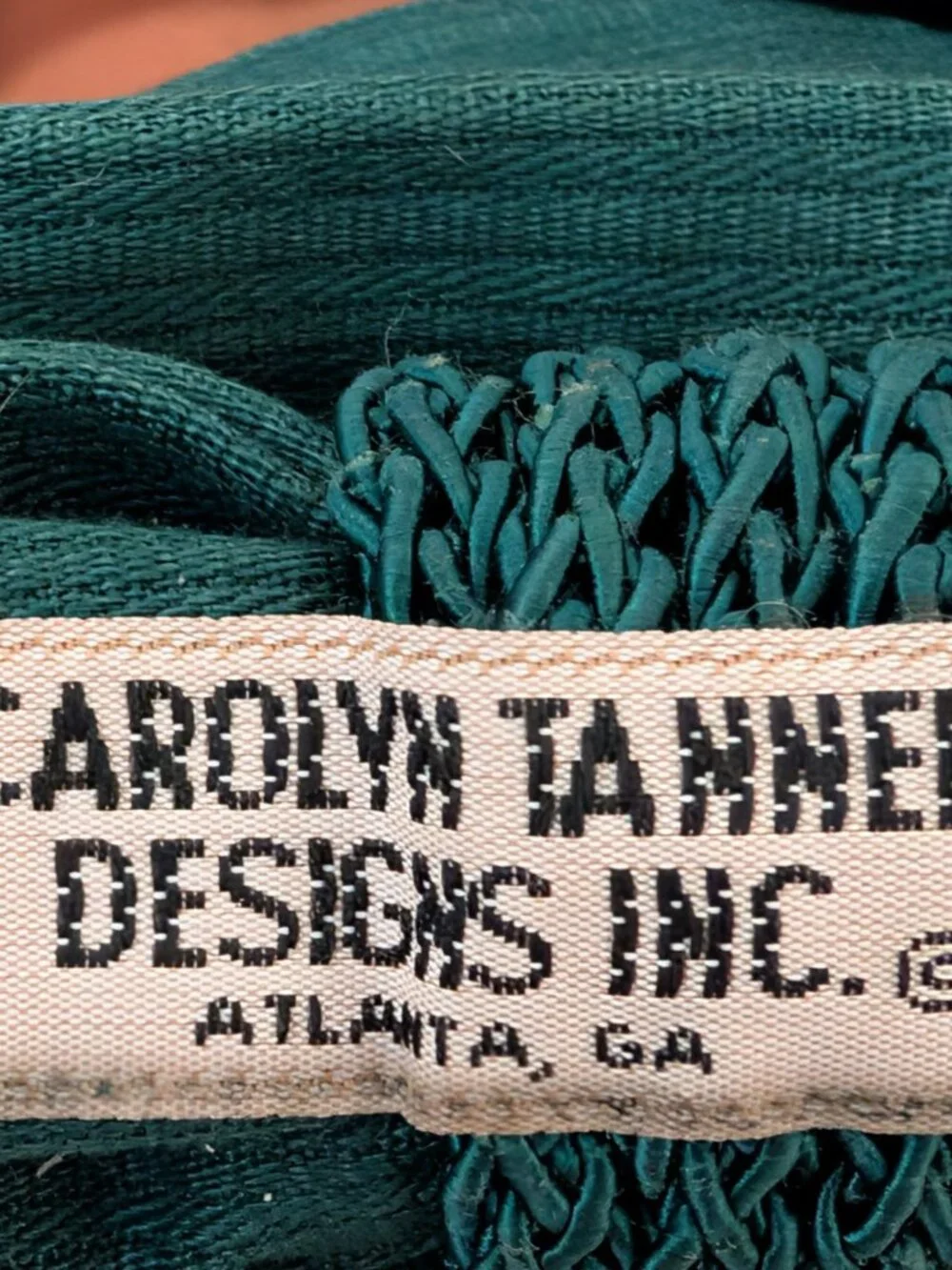 Vintage Carolyn Tanner Women OS Green Red Braided Cord Statement Adjustable Belt